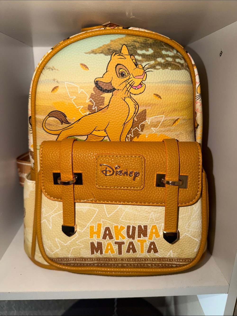 Disney Loungefly  Yellow & Cream Simba 'Hakuna Matata' Mini Backpack